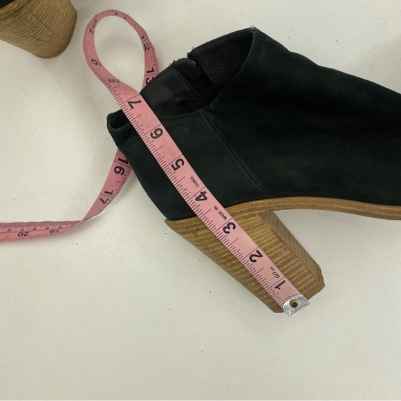 Vince. || Easton Heeled Ankle Booties Nubuck Leather Black 39 US 9 - Picture 7 of 8